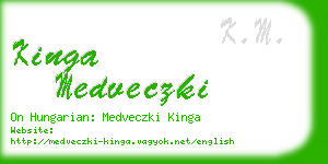 kinga medveczki business card